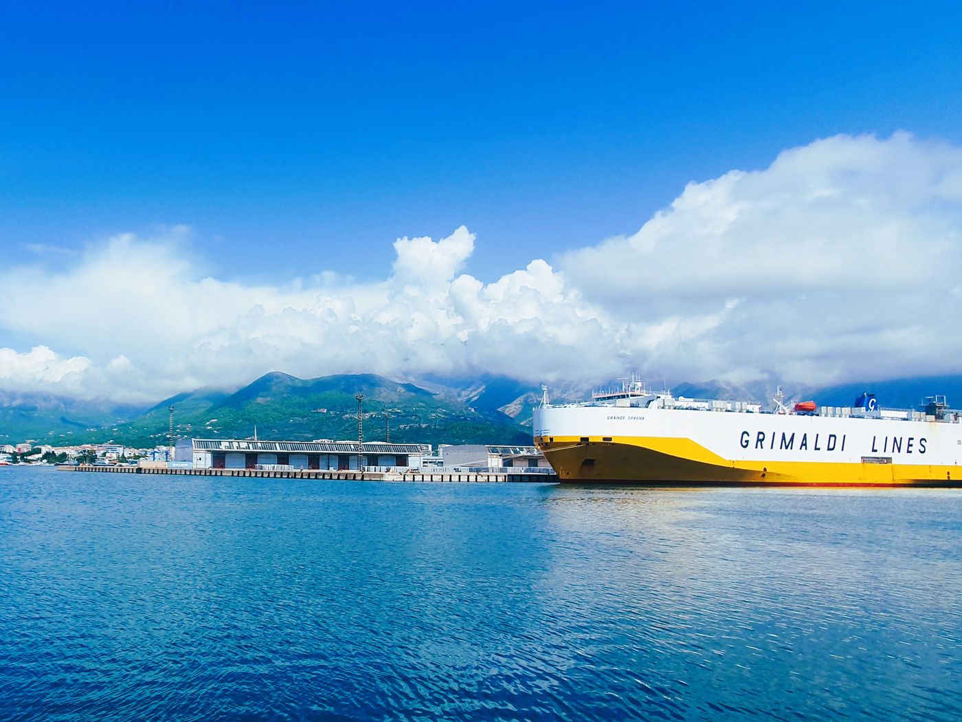 Ro-ro ship Grande Spagna berthed in the Port of Bar