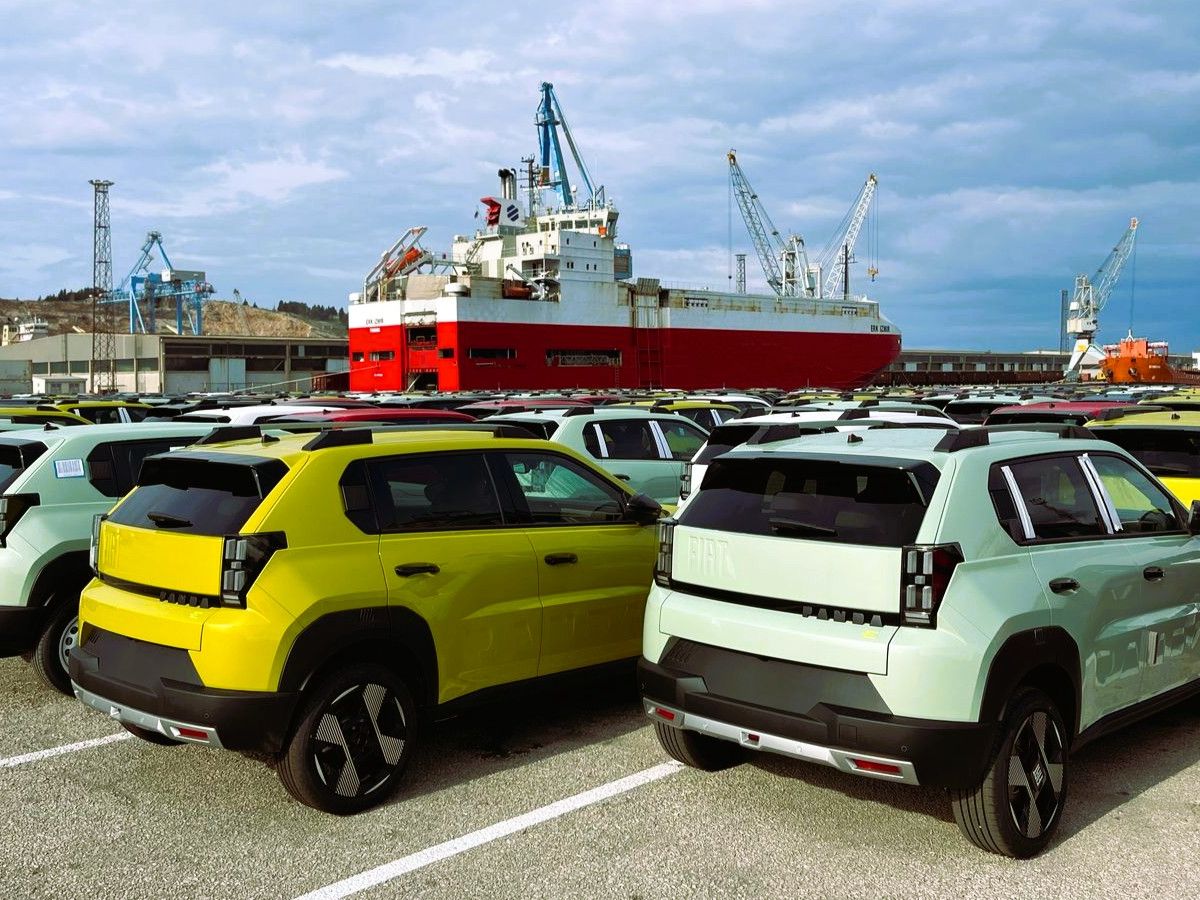 New vehicles at the terminal in the Port of Bar